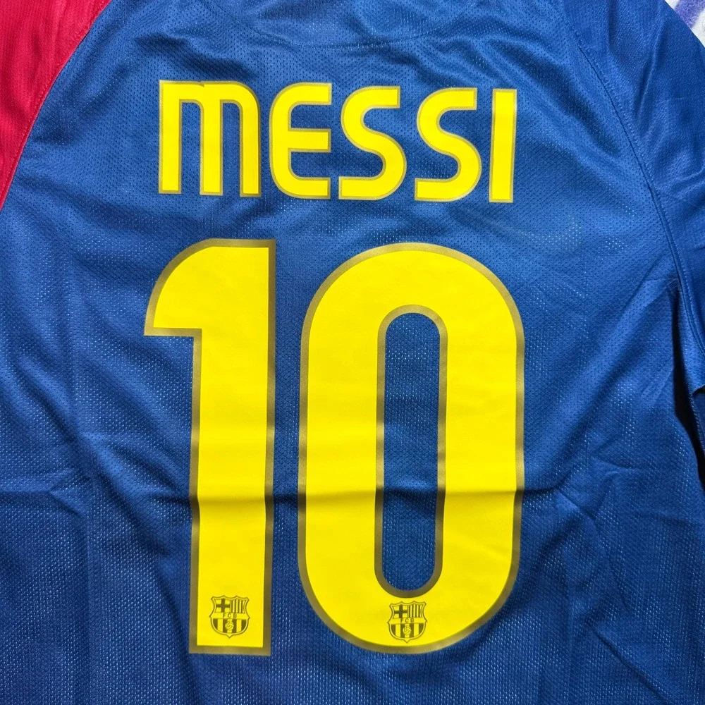Nike FC Barcelona 2009 Champions League Final Roma Messi 10 Jersey Blue Red M
